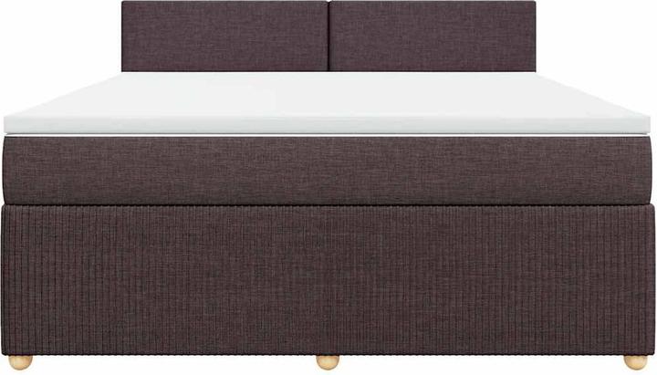 Produktbild VidaXL Boxspringbett Polsterbett Bett mit Matratze Dunkelbraun 80x200cm Stoff (80 x 200 cm)