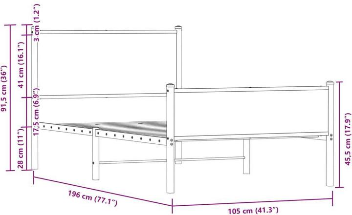 Image du produit vidaXL Bettgestell (100 x 190 cm)
