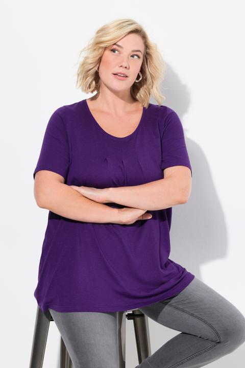 Actual product image Ulla Popken Essential Front Pleat Tee (46, 48)