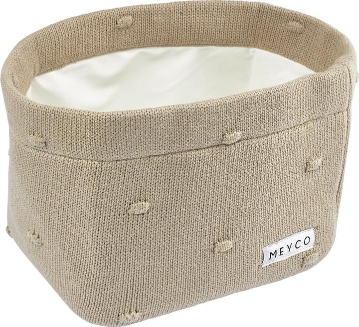 Meyco Petit panier à langer small Mini Knots sable