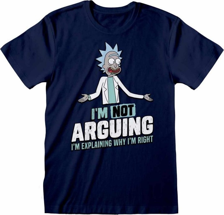 Actual product image Rick And Morty Unisex Adult Not Arguing T-Shirt (S)