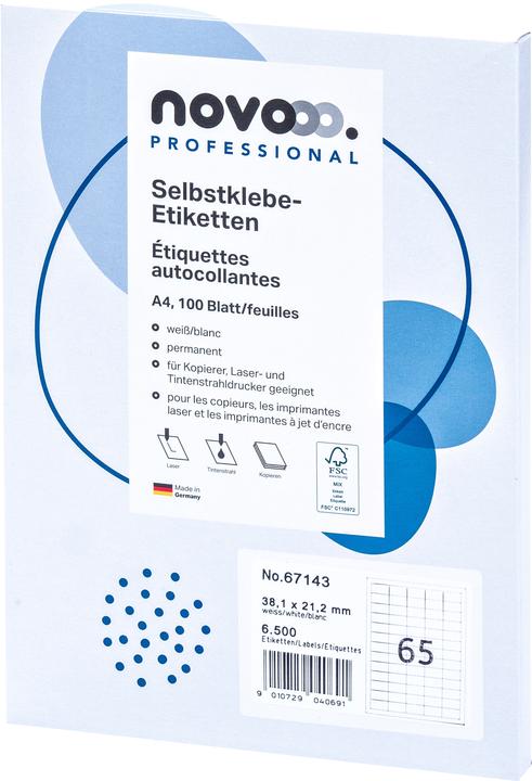 Actual product image Novooo Labels 38.1x21.2 mm