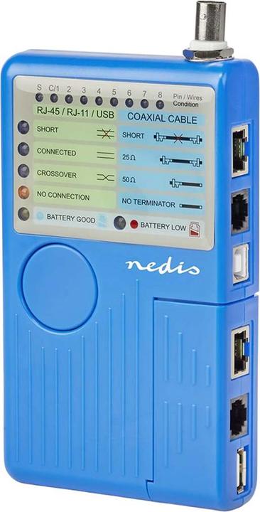 Actual product image Nedis LAN Cable - Tester - LED display - Blue
