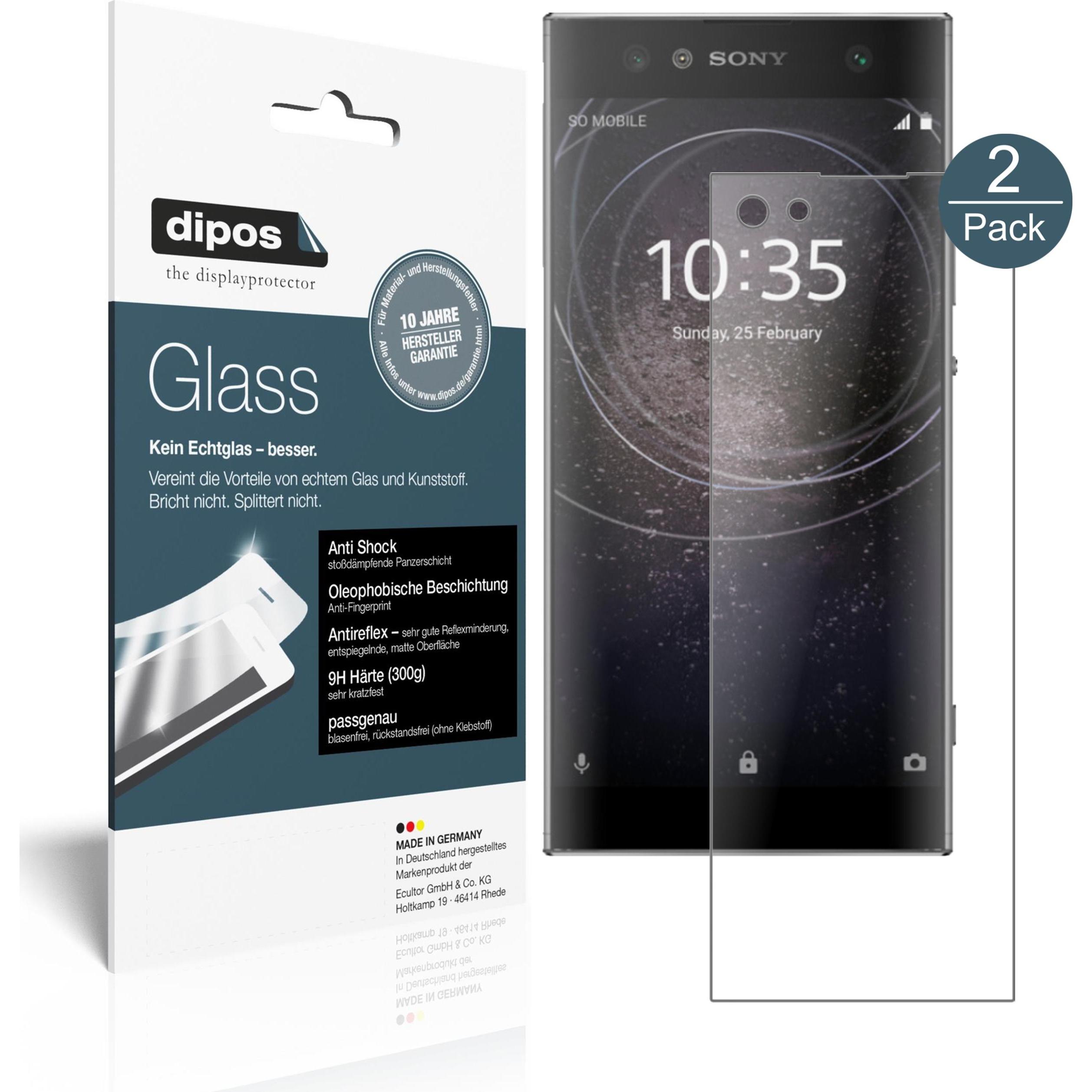 Dipos Displayschutz Anti-Shock (2 Stück, Sony Xperia XA2 Ultra), Smartphone Schutzfolie, Transparent