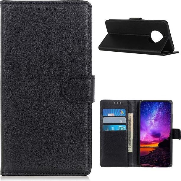 Produktbild MU Classic Litchi Leder Bookcover Series (Xiaomi Redmi Note 9T 5G, Xiaomi Redmi Note 9 5G)