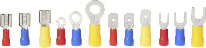 Actual product image Tru Components TC-11894508 Crimp connector range 0.5mm² 6.0mm² Red, Blue, Yellow 520pcs.