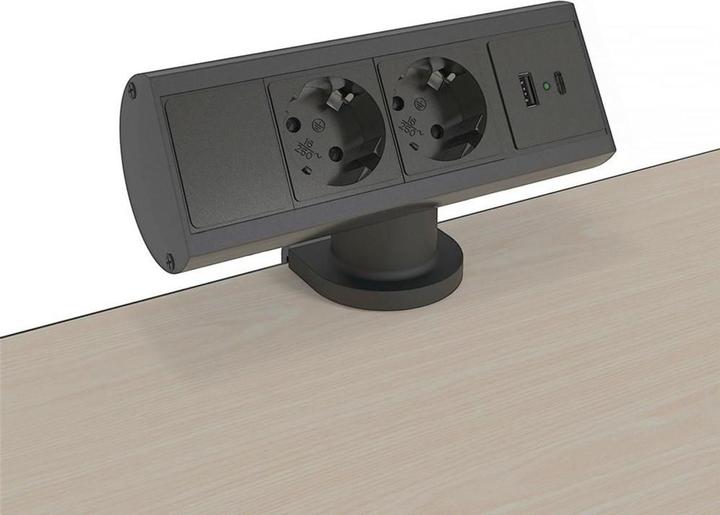 Produktbild Kondator Desk - 2 Power 1 USB-A & USB-C charger, Black (2x, USB-A, USB-C, 1.50 m)