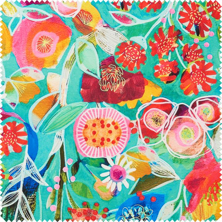 Immagine prodotto Globaltex Polyester-Stoff "Stevan Verde", 140 cm breit, Meterware