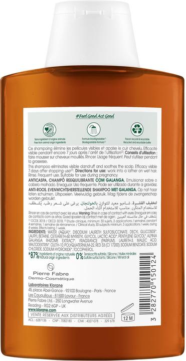 Image du produit Klorane Galanga shampooing (400 ml, Shampoing liquide)