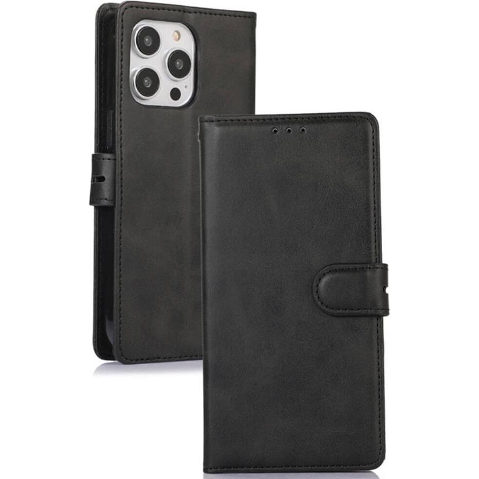 Cover-Discount iPhone 15 - Premium Handyhülle Etui schwarz (Apple iPhone 15), Smartphone Hülle, Schwarz