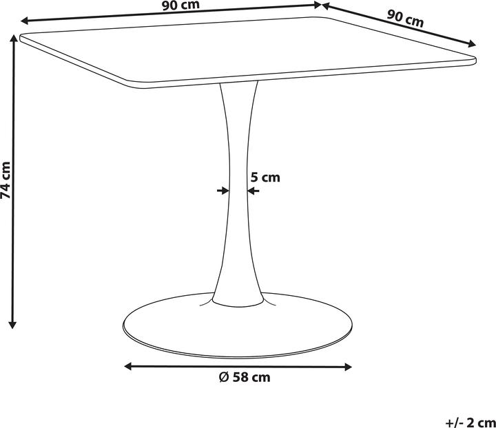 Produktbild Beliani Boca (90 x 90 x 74 cm)