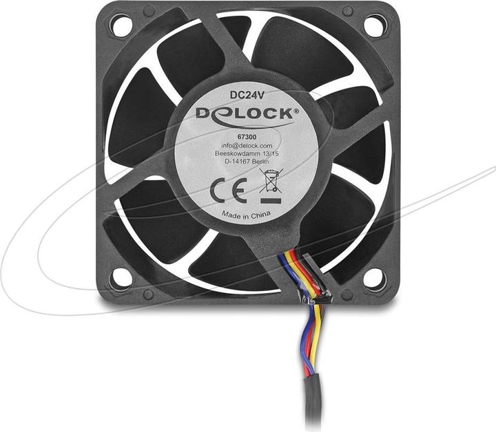 Produktbild Delock Axiallüfter 24 V DC, 60 x 60 x 25 mm schwarz (60 mm, 1x)