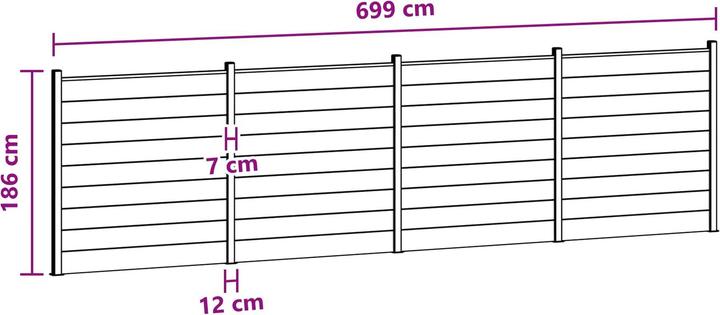 Produktbild vidaXL Zaunelement