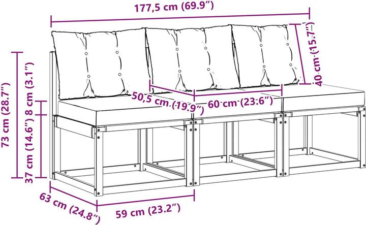 Produktbild vidaXL Gartenmöbel
