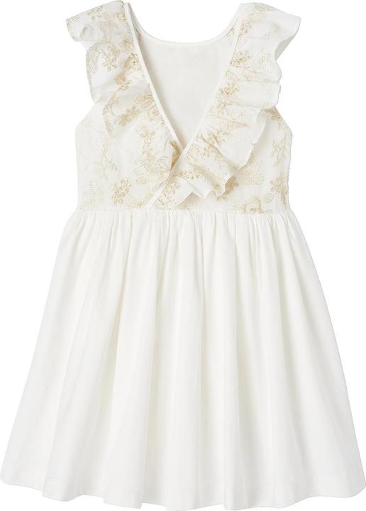 Actual product image Vertbaudet Mädchen Festkleid mit gestickten Glanz-Blumen (110)