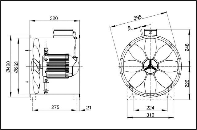 Actual product image Maico MAI DZR 35/4 B Tube fan