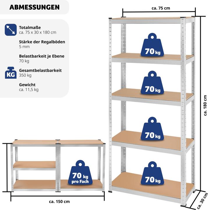 Produktbild tectake Schwerlastregal