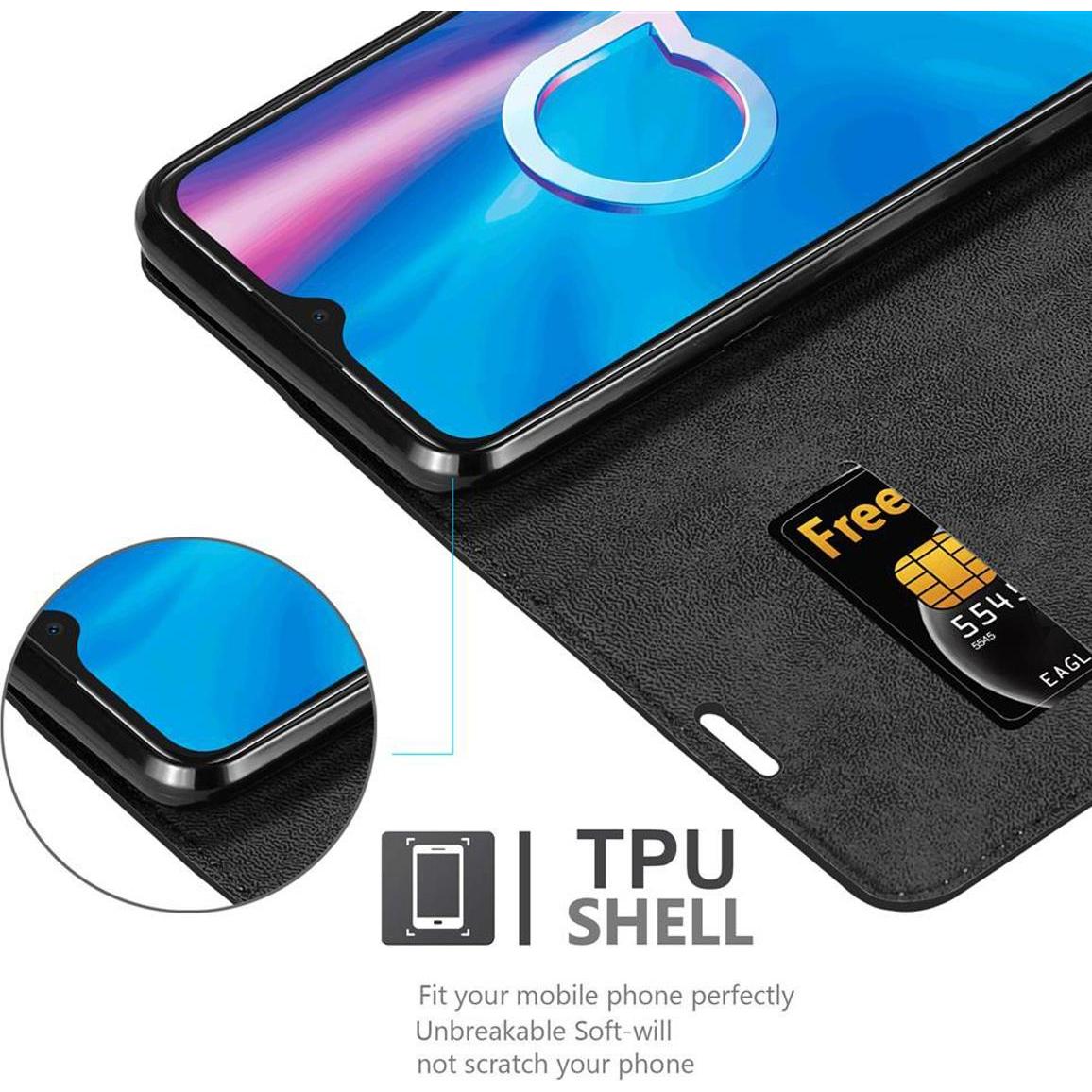 Thumbnail - Cadorabo Book Invisible Magnet Cover (Alcatel 1S (2020)), Smartphone Hülle, Schwarz