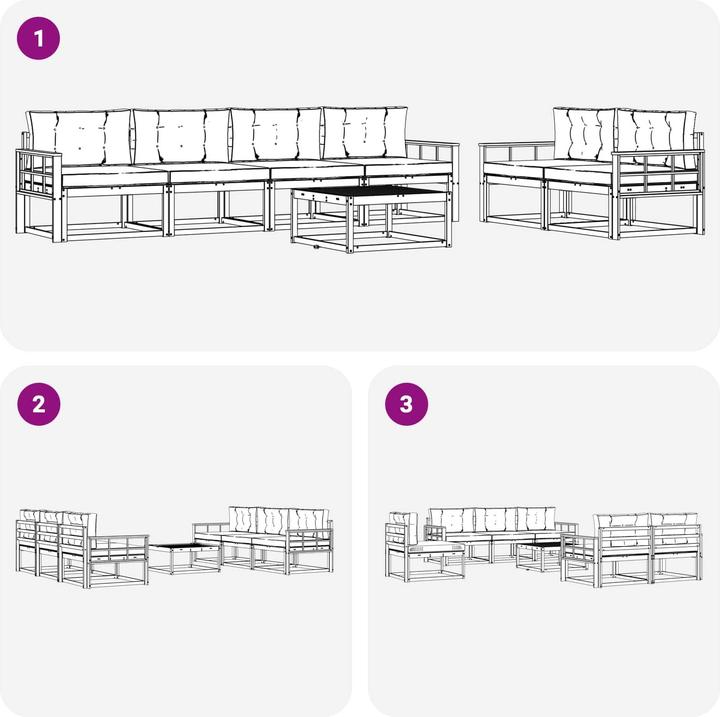 Produktbild vidaXL Outdoor-Sofa