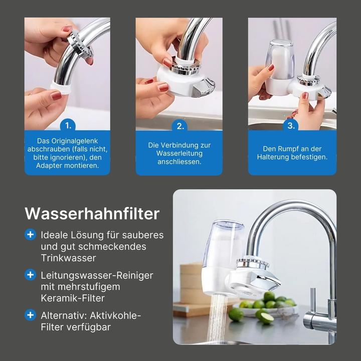 Image du produit Hermex Purificateur d'eau du robinet Filtre à eau pour robinet de cuisine