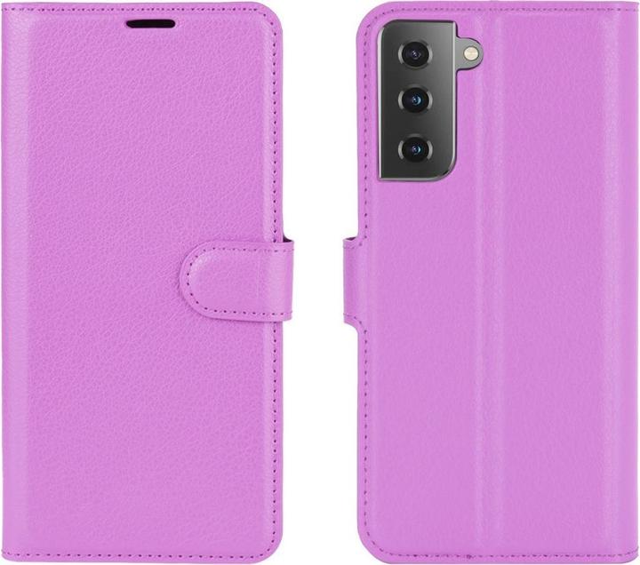 Actual product image Cover-Discount Galaxy S21 - leather case cover purple (Samsung Galaxy S21)