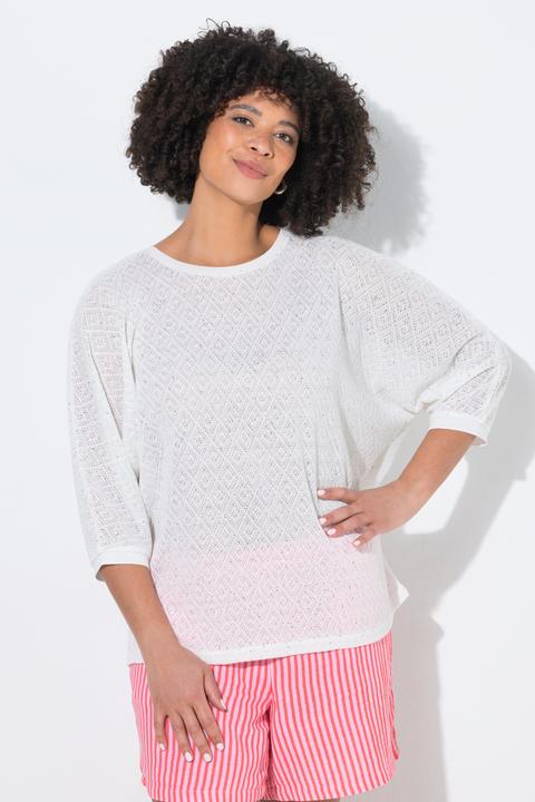 Produktbild Angel of Style Pullover, Loose Fit, Lochstrick, Fledermaus-halbarm (46, 48)