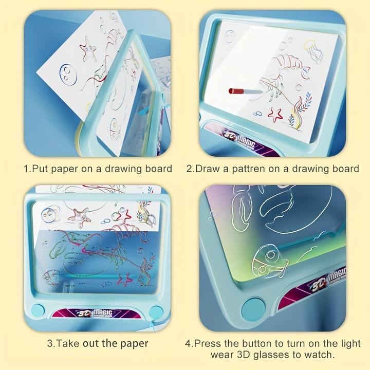 Produktbild Activity Board 3D-Zeichenbrett Spielzeug - löschbare Magie Schreiben Doodle Board - pädagogische Lernspielzeug