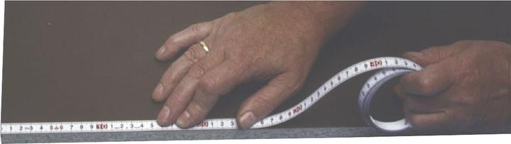 Actual product image Richter Measuring tape self-adhesive scale from right to left 5 m