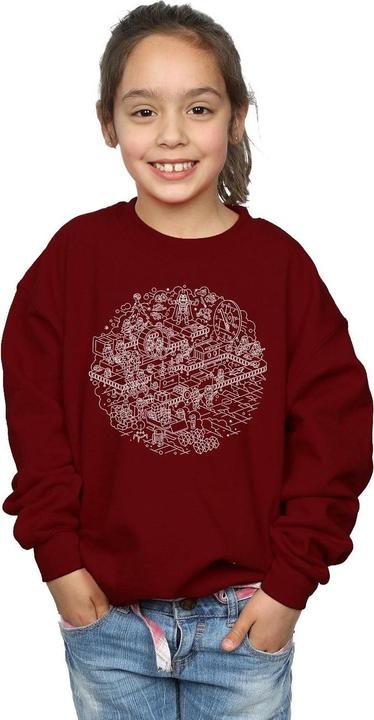 Produktbild Star Wars Christmas Death Star Sweatshirt Mädchen (140, 146)