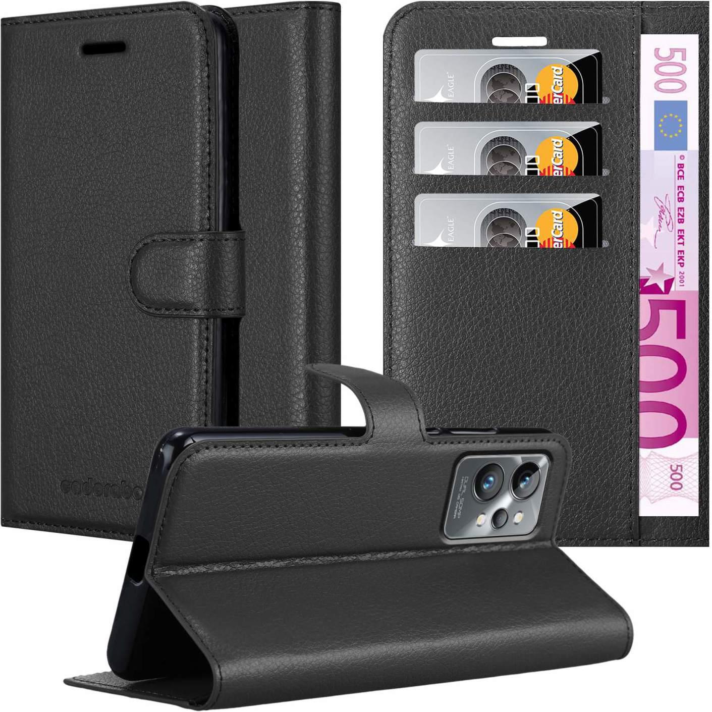 Cadorabo Book Stand Hülle für Realme GT 2 PRO (Realme GT 2 Pro), Smartphone Hülle, Schwarz