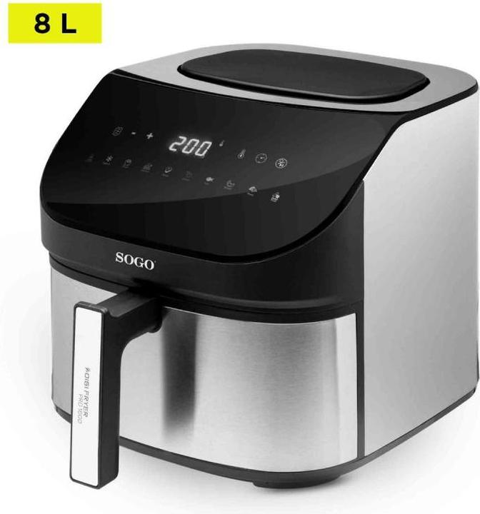 Actual product image Sogo AIR FRYER 8 LITRE S/S BODY, DIGITAL CONTROL-1700W