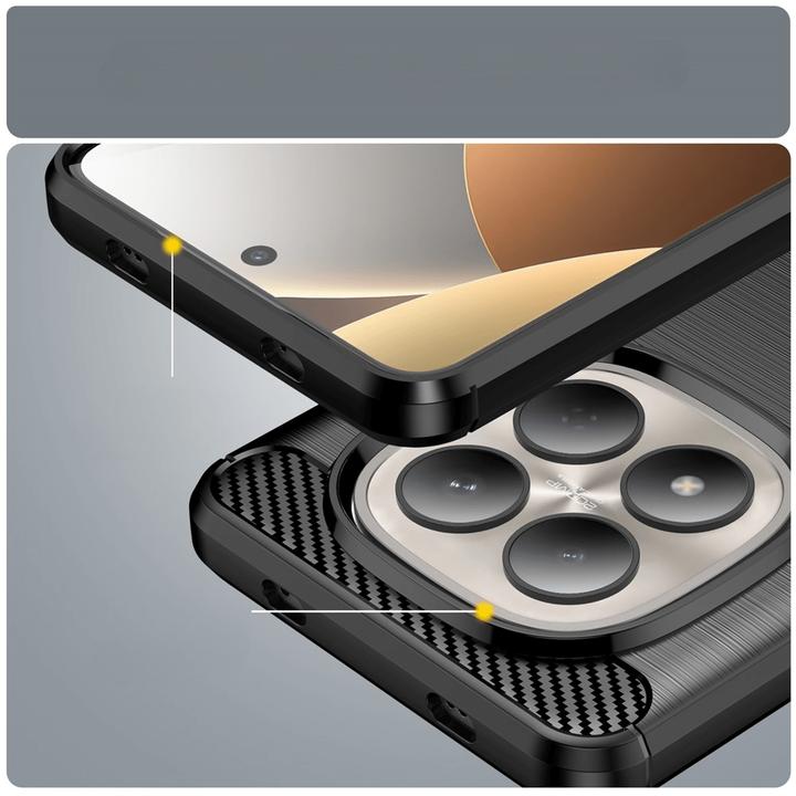 Produktbild Cover-Discount Xiaomi Redmi Note 15 Pro 4G - Metall Carbon Look Hülle (Xiaomi Redmi Note 15 Pro)