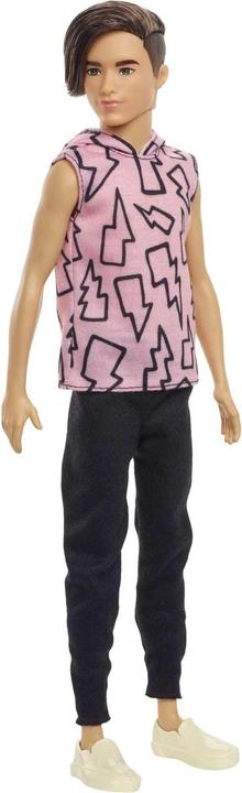 Barbie Ken Fashionistas Puppe im Hoodie mit Blitzen, braune Haare, Hose, für Kinder von 3 bis 8 Jahren
