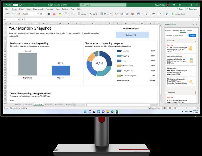 Actual product image Lenovo ThinkVision P27q-30 (2560 x 1440 pixels, 27")