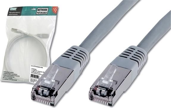 Immagine prodotto Digitus Cavo patch CAT 5e SF-UTP PVC AWG 26/7 lunghezza 10 m colore grigio (SF/UTP, CAT5e, 10 m)