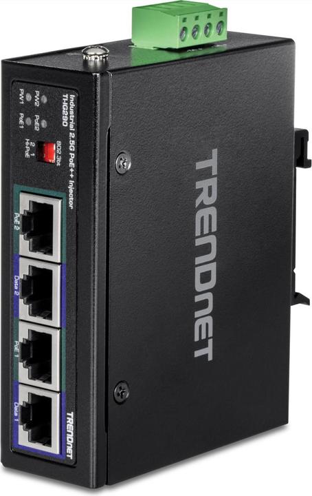 Trendnet ti-ig290 poe injector 95w 2-port industrial 2.5g poe (802.3bt (PoE++), 95 W)