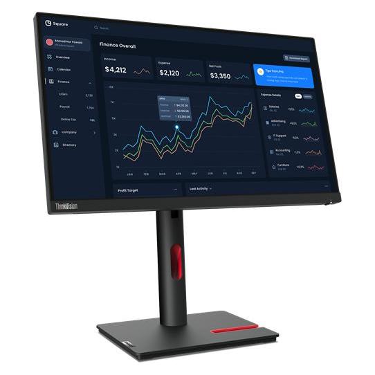 Lenovo ThinkVision T22i-30 (1920 x 1080 Pixel, 21.50"), Monitor, Schwarz