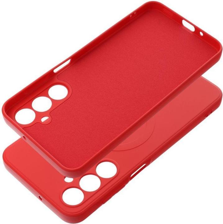 Actual product image OEM Back panel cover SILICONE MAG COVER case compatible with MagSafe for SAMSUNG A16 red