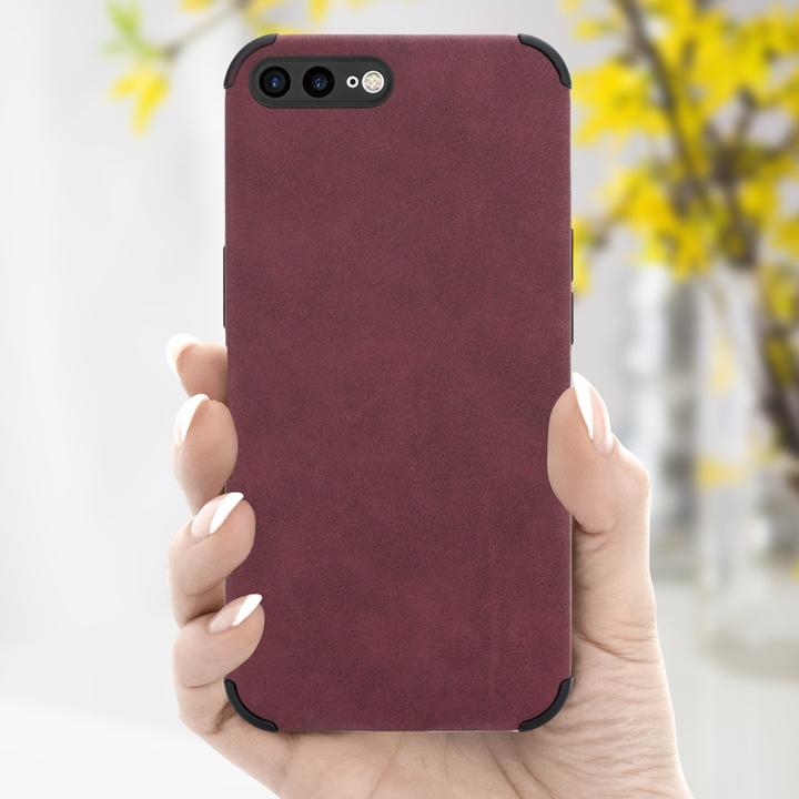 Actual product image Cadorabo Case for Apple iPhone 7 PLUS / 7S PLUS / 8 PLUS in TPU Matt Leather LM161 Style (Apple iPhone 7 Plus, Apple iPhone 7s Plus)