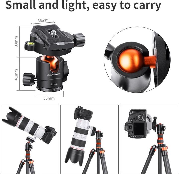 Actual product image K&F Concept Ballhead KF31.029V3 (Spherical head)