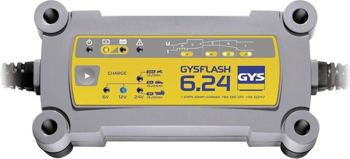 Produktbild GYS Ladegerät FLASH 6.24 (6V, 12V, 24V, 6 A)