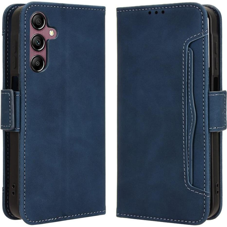 Thumbnail - Cover-Discount Galaxy A15 - Etui mit vielen Kartenfächer blau (Samsung Galaxy A15), Smartphone Hülle, Blau