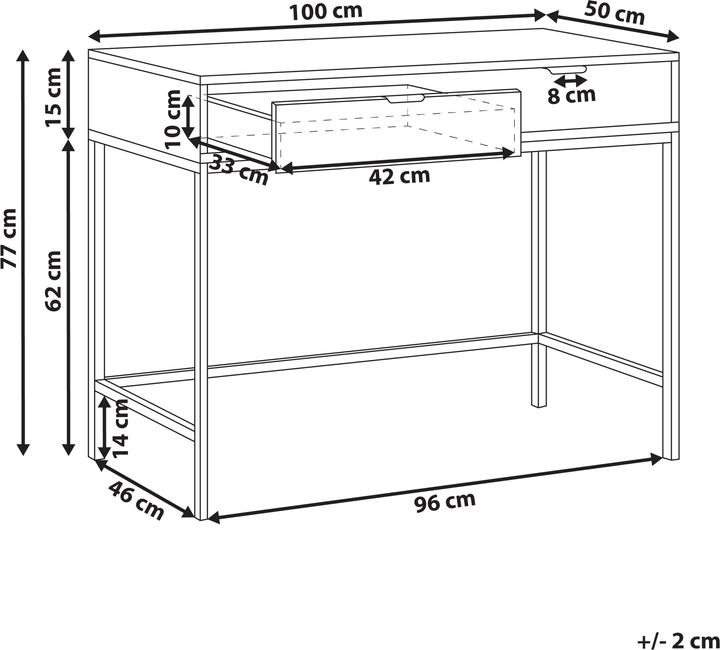 Image du produit Beliani Adelaide (50 x 100 x 77 cm)