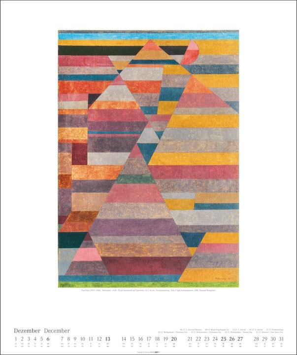 Produktbild Paul Klee Kalender 2026 (46 x 55 cm, Deutsch, Englisch)