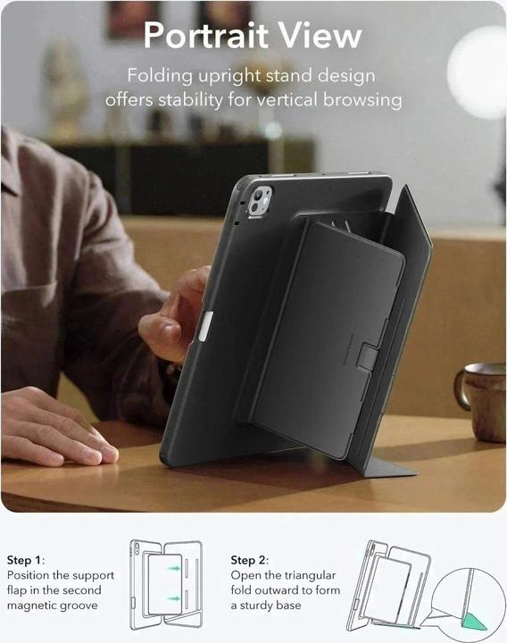 Image du produit ESR - Flip Hybrid (with Pencil Holder) - iPad Pro 11 (2024) / iPad Pro 11 (2025) - Black (Apple iPad Pro 11 2024, Apple iPad Pro 11 2025)