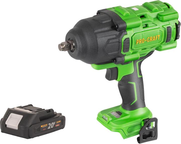 Produktbild Procraft PWA80bb Akku Schlagschrauber 20 V 1600 Nm 1/2" Brushless + 1x Akku 2,0 Ah - ohne Ladegerät (Schlagschrauber)
