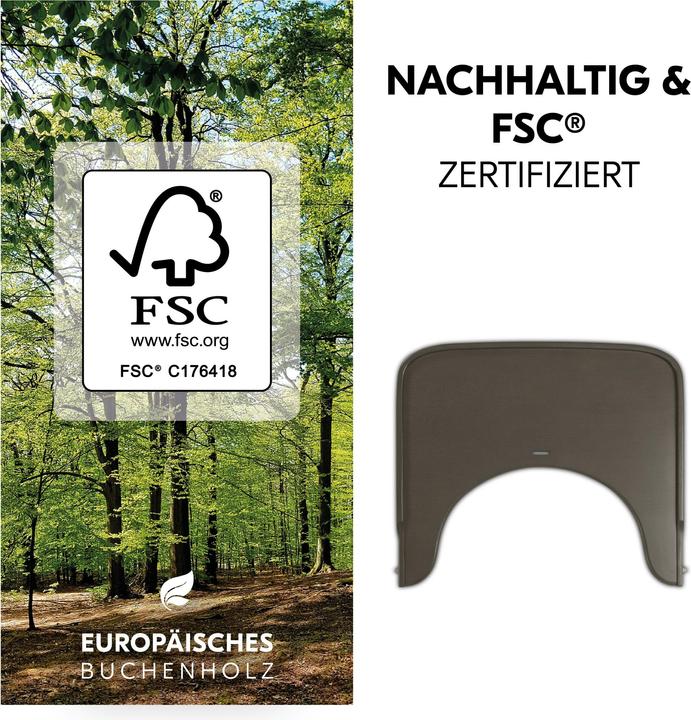 Produktbild Hauck Alpha Wooden Tray Charcoal
