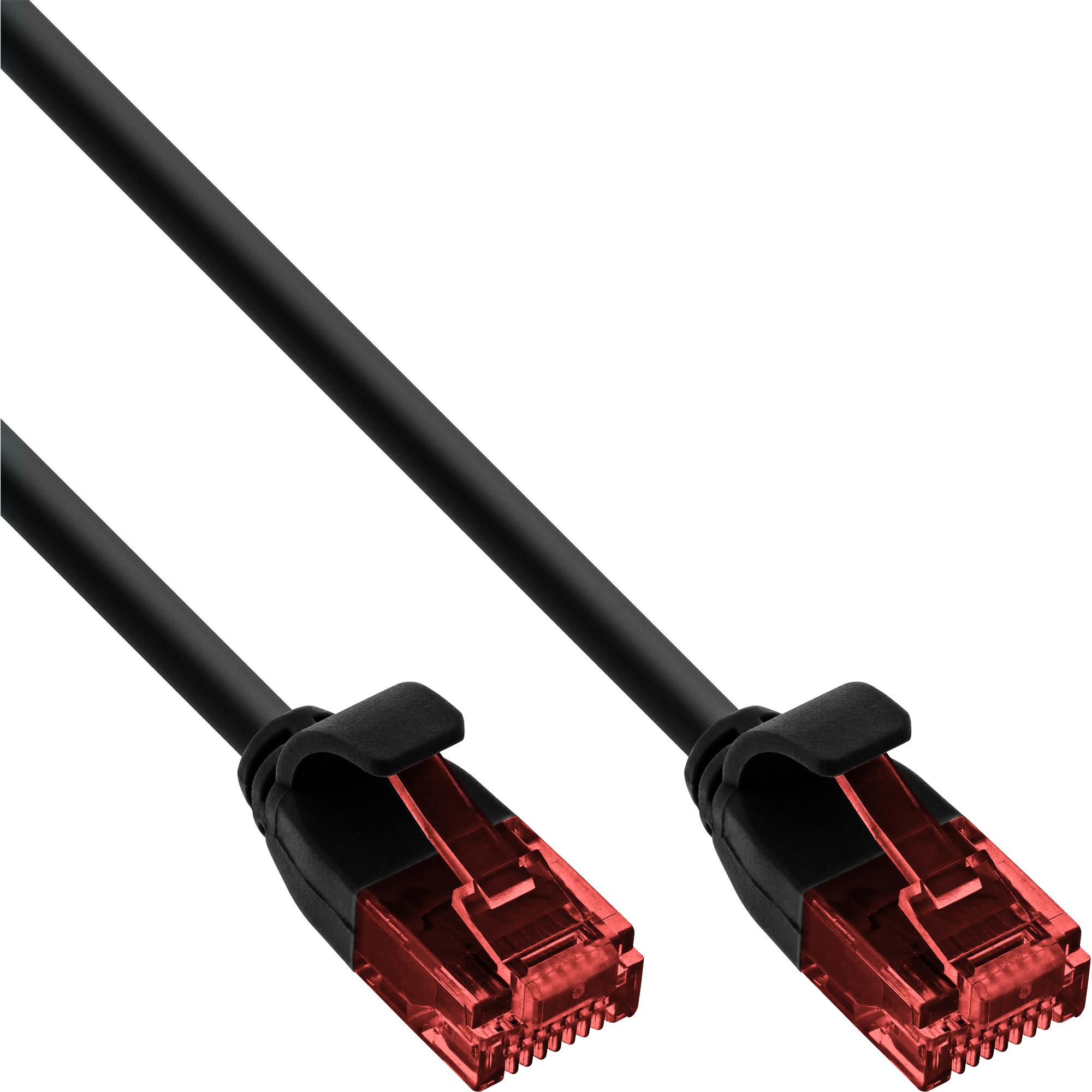 InLine Slim Patchkabel (U/UTP, CAT6, 0.20 m), Netzwerkkabel