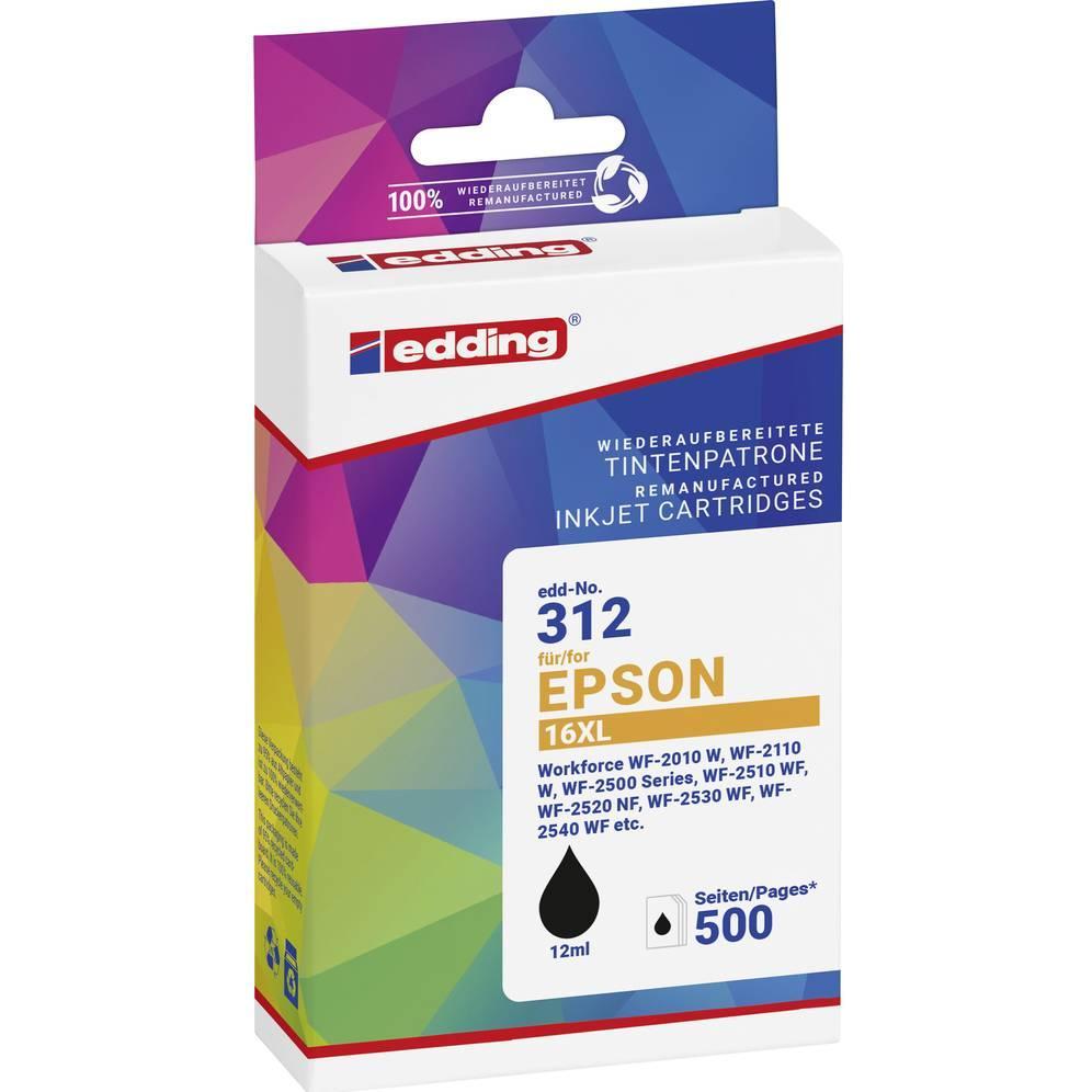 Edding, Druckerpatrone, Druckerpatrone ersetzt Epson T16XL (T1631) Kompatibel Schwarz EDD-312 1