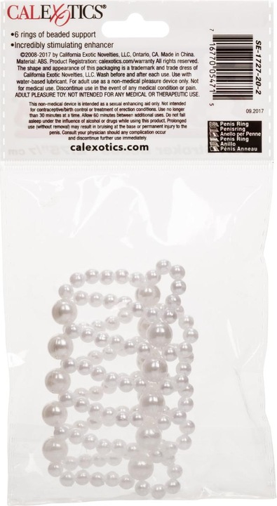 Actual product image CalExotics Basic Essentials Pearl Stroker Beads (3.75 cm)